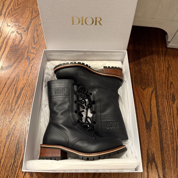 Dior lace up black boots - Picture 1 of 6